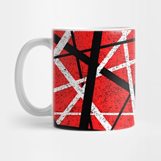 Distressed Retro 80s Striped Design Mug